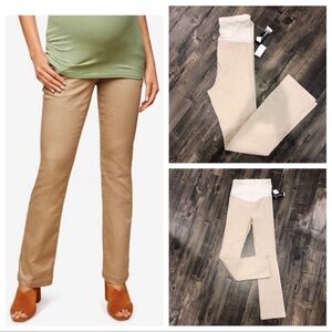 Elegant Beige Maternity Pants